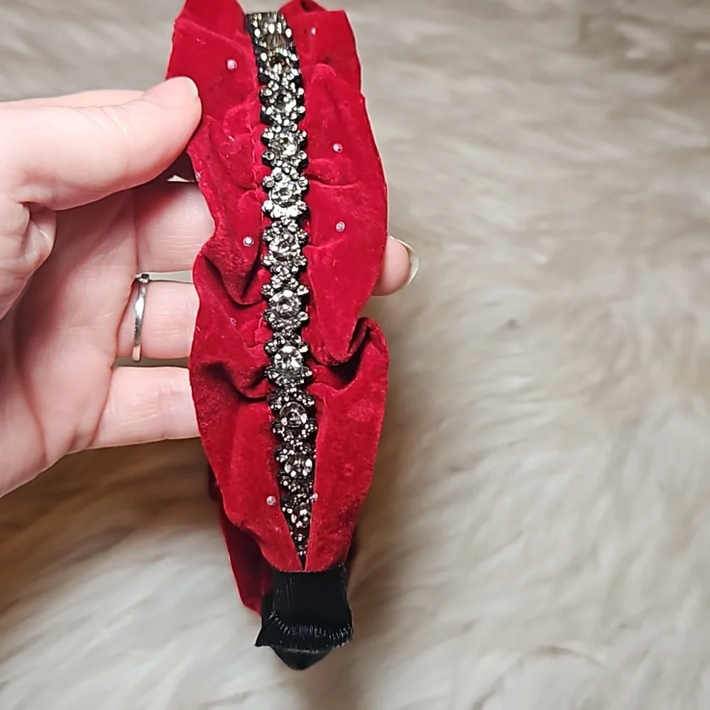 Velvet Rhinestone Headband